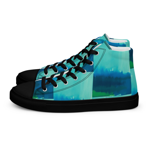 Men’s high top canvas shoes Abstract Muse - Image 11