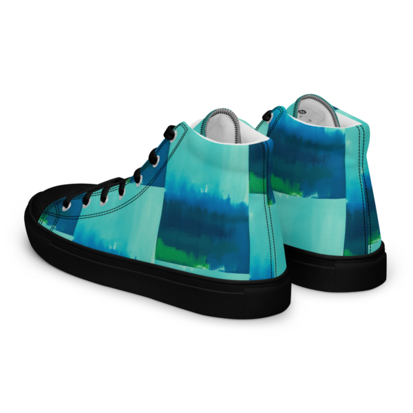Men’s high top canvas shoes Abstract Muse - Image 14