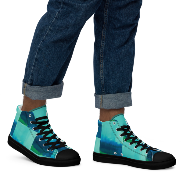 Men’s high top canvas shoes Abstract Muse - Image 5