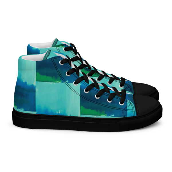 Men’s high top canvas shoes Abstract Muse - Image 18