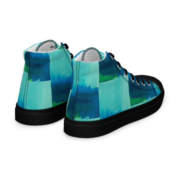 Men’s high top canvas shoes Abstract Muse - Image 19