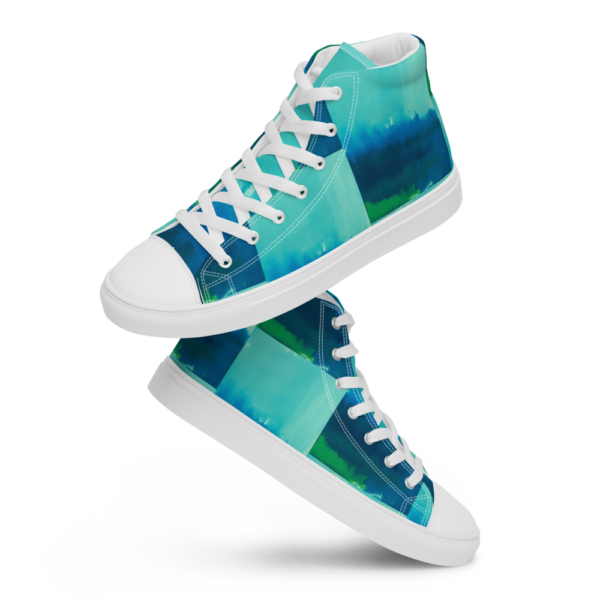 Men’s high top canvas shoes Abstract Muse - Image 10