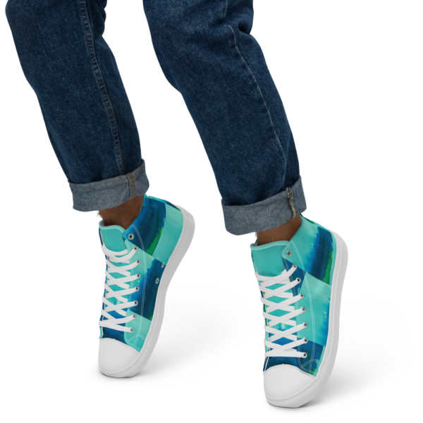 Men’s high top canvas shoes Abstract Muse - Image 2