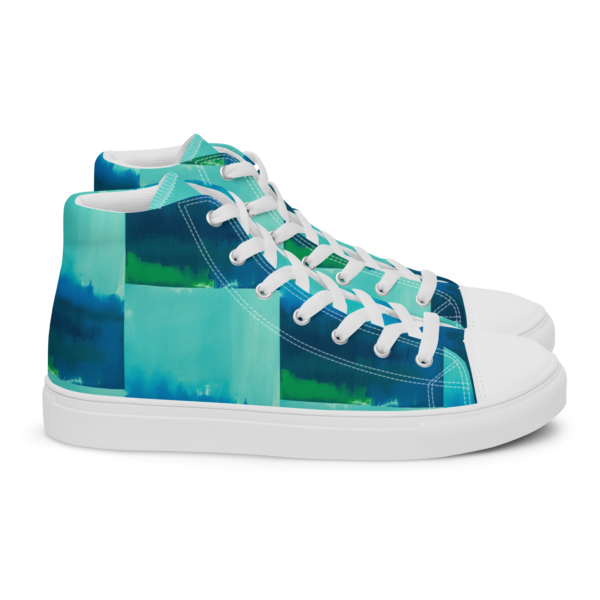 Men’s high top canvas shoes Abstract Muse - Image 21