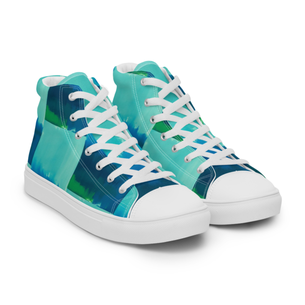Men’s high top canvas shoes Abstract Muse - Image 23