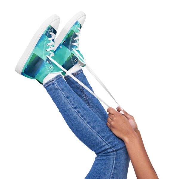 Women’s high top canvas shoes Abstract Muse - Image 2