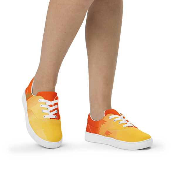 Women’s lace-up canvas shoes Ethereal Strokes - Image 2
