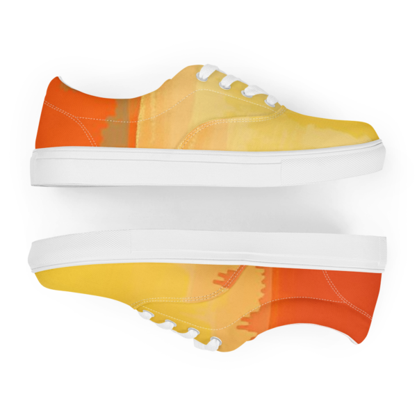 Women’s lace-up canvas shoes Ethereal Strokes - Image 4