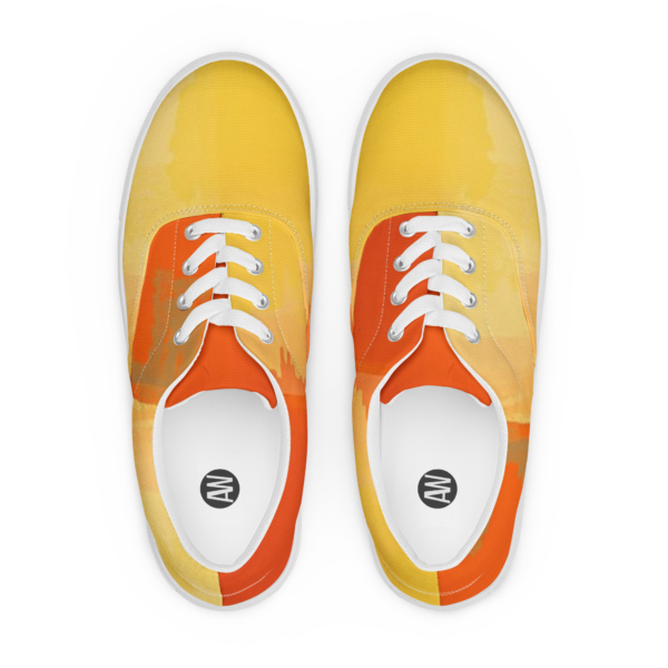 Women’s lace-up canvas shoes Ethereal Strokes - Image 6