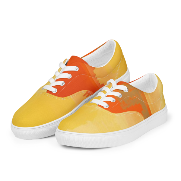 Women’s lace-up canvas shoes Ethereal Strokes - Image 10
