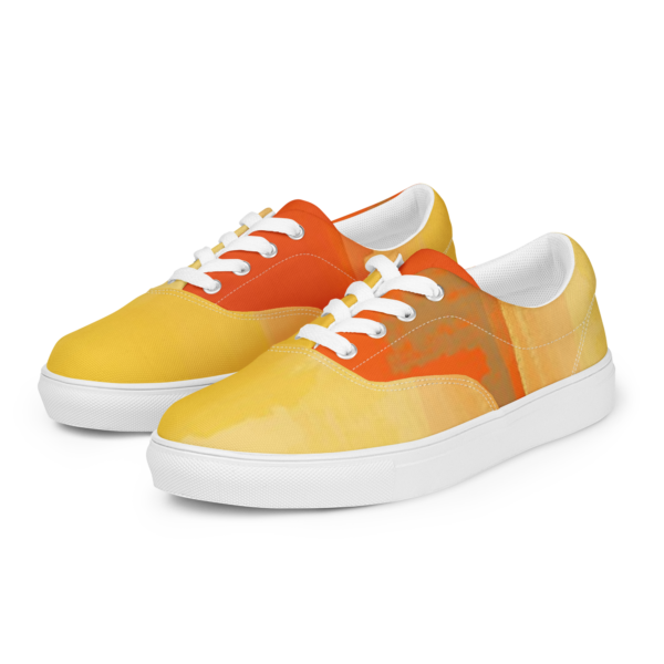 Women’s lace-up canvas shoes Ethereal Strokes - Image 7
