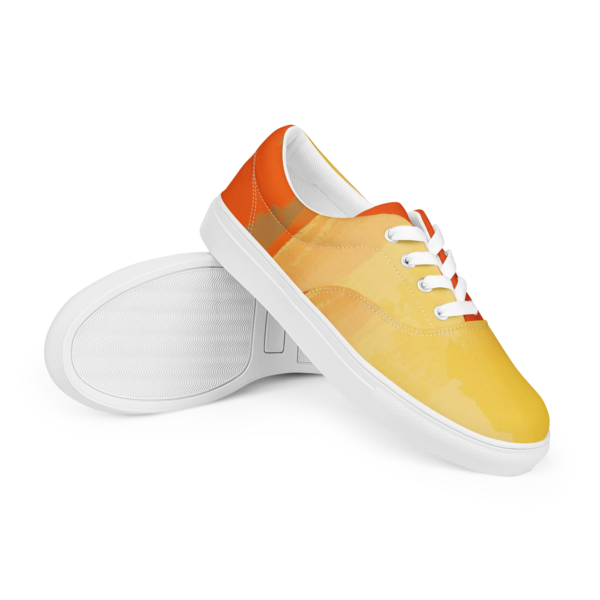 Women’s lace-up canvas shoes Ethereal Strokes - Image 5