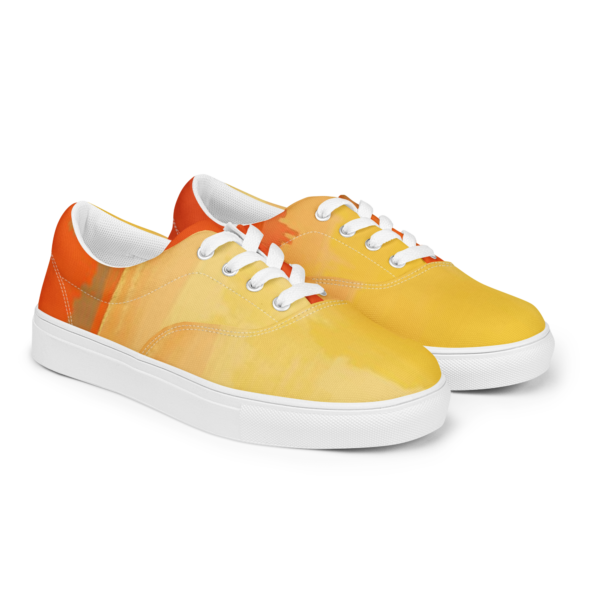 Women’s lace-up canvas shoes Ethereal Strokes - Image 11